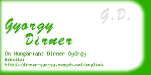 gyorgy dirner business card