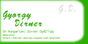 gyorgy dirner business card